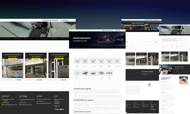 Completed WordPress website NewPhoneRepairs