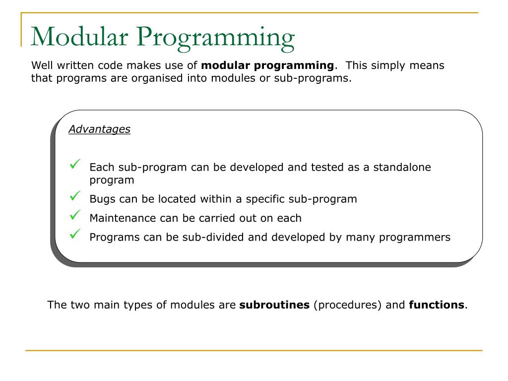 What Is Code Modularization